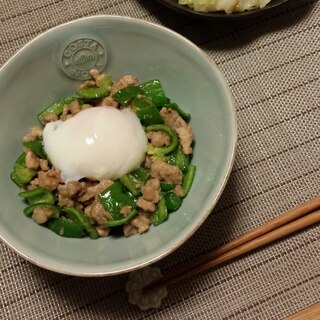 ご飯がすすむ☆ピーマンと挽肉の味噌炒め